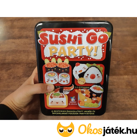 Sushi go party játék mérete