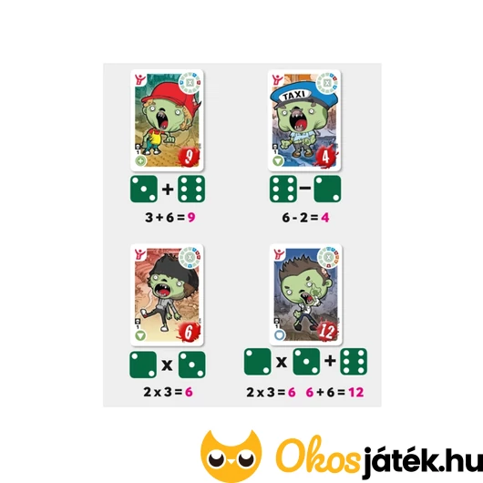 számolós matekos zombis társasjáték gyerekeknek