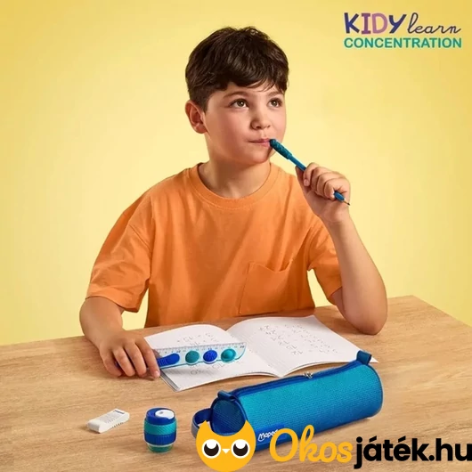 szenzoros stresszcsökkentő ceruza, radír, tolltartó vonalzó