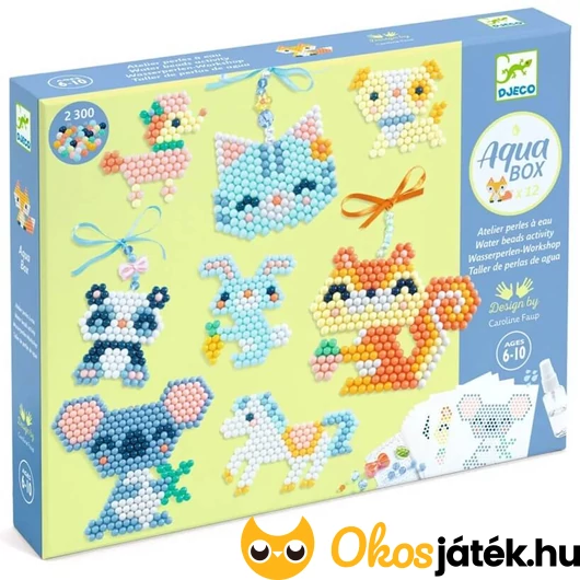 Vizes gyöngy kirakó mega készlet Djeco, állatos