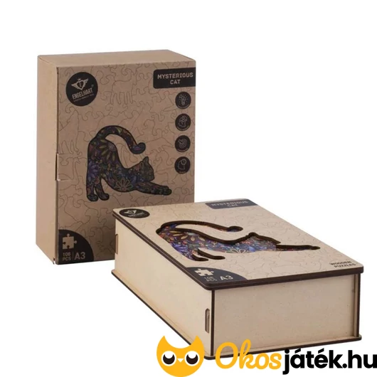 Macskás fa puzzle A3