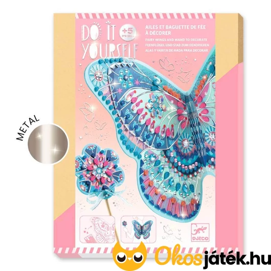Varázspálca és tündérszárny díszítő készlet - Csináld magad Djeco