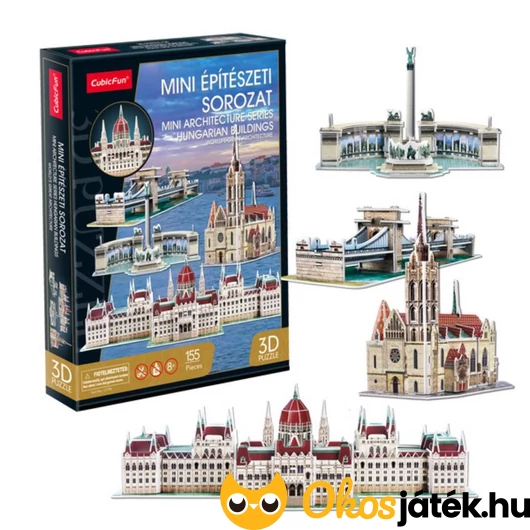3D puzzle mini magyar épületek - CubicFun
