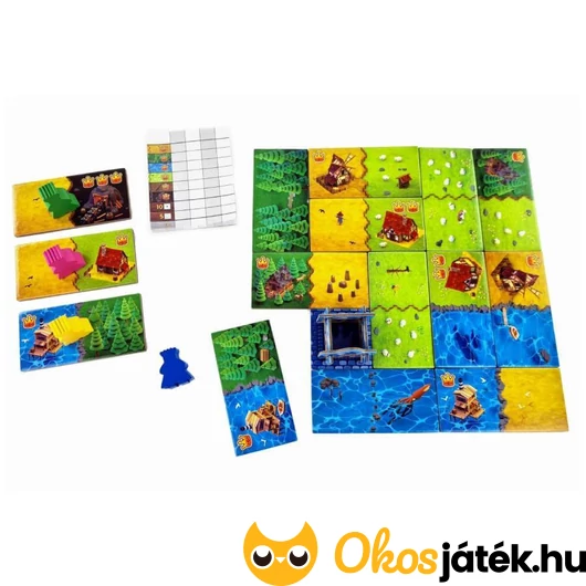 Kingdomino társasjáték elemei