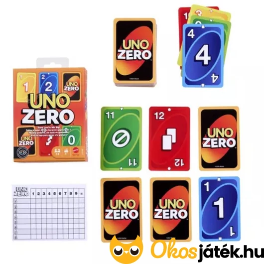 Uno Zero játék kártyái