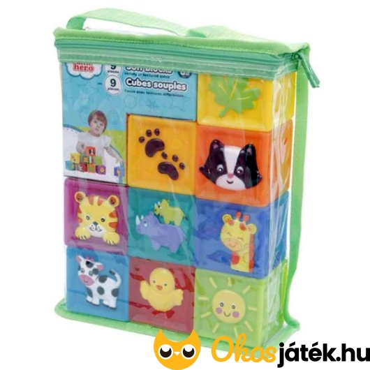 Puha játékkockák babáknak - 9db