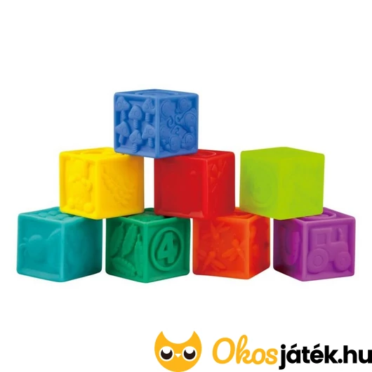 Puha állatos építőkocka