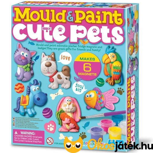 4M aranyos állatok gipszkiöntő készlet 