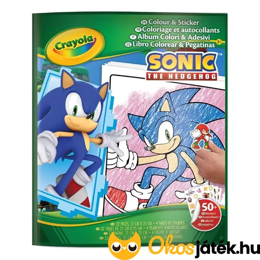 Sonic színező és matricázó - Crayola