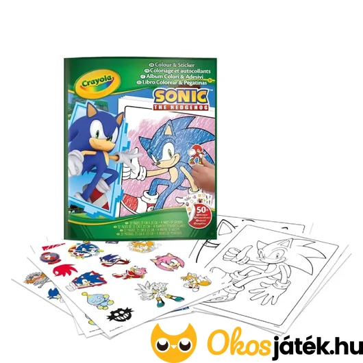 Színező és matricázó Sonic a sündisznó