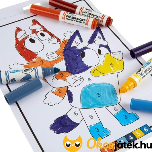 Számok szerinti színező - Bluey