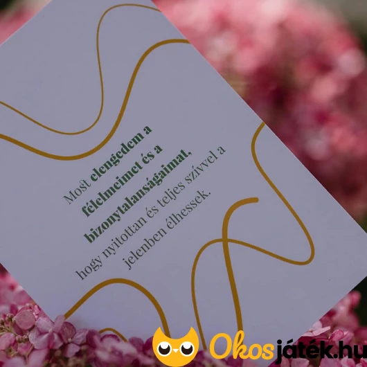 Élem és élvezem a jelen pillanatot kártyája