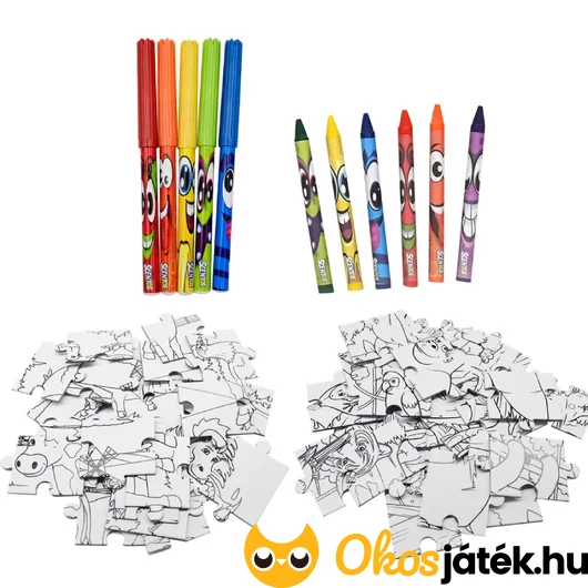 Scentos - Színezhető puzzle készlet tartalma