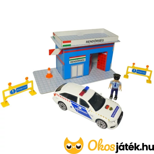 Magyar rendőrautó és rendőrörs kistáskában - BBurago