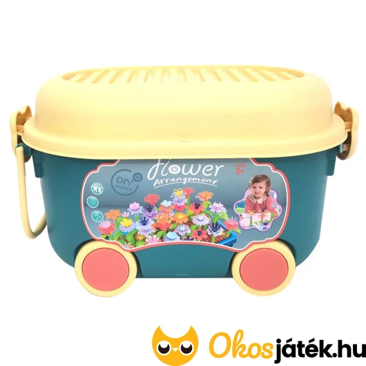 Virágos építőjáték készlet