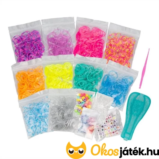 Gumikarkötő készítő szett tartalma