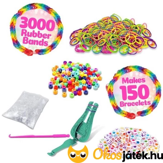 Loom gumi karkötő készítő szett tartalma