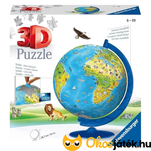 3D Földgömb puzzle 180 db-os - Ravensburger