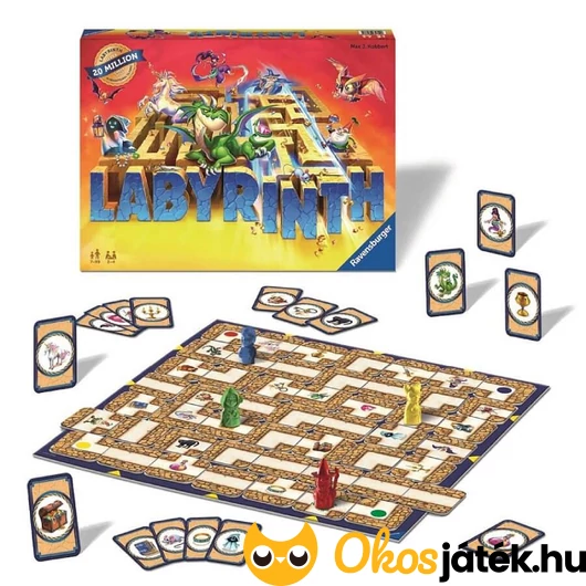 Furfangos Labirintus társasjáték elemei