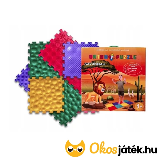 Ortopédiai masszázs szőnyeg szett, 8 darabos - Szavanna
