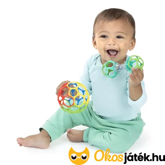 Oball súlyzó alakú csörgő