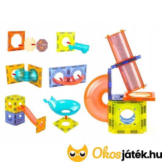 Golyópálya építés mágneses elemekkel