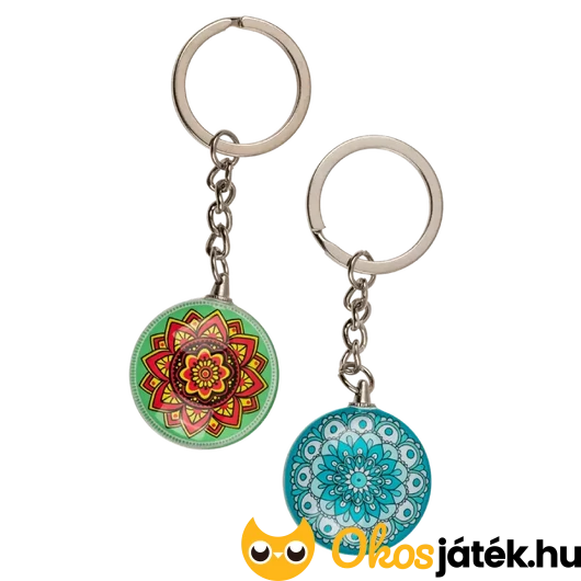Mandala mintás kulcstartó