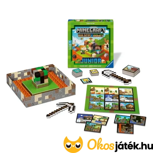 Minecraft Builders Biomes junior társasjáték tartalma