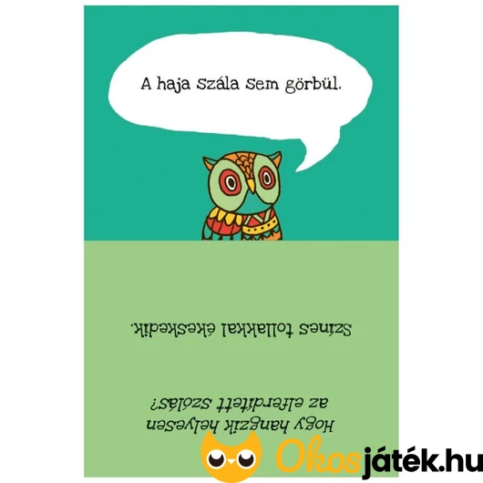 Bagoly mondja kártyajáték kártyája