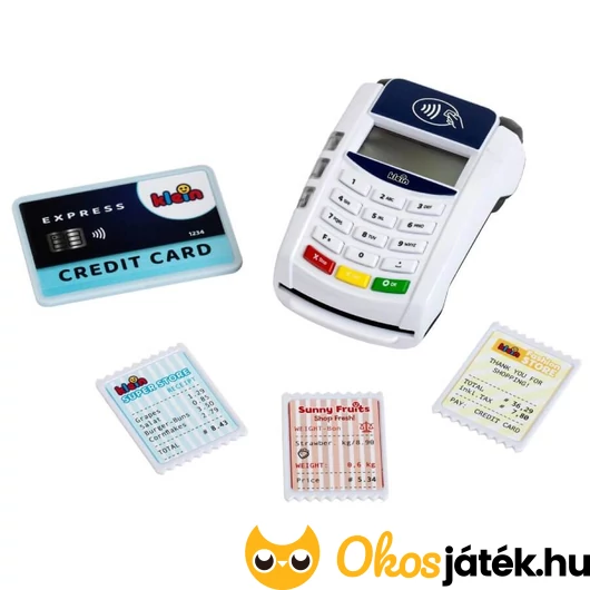 Bankkártya terminál hangokkal és fényekkel 