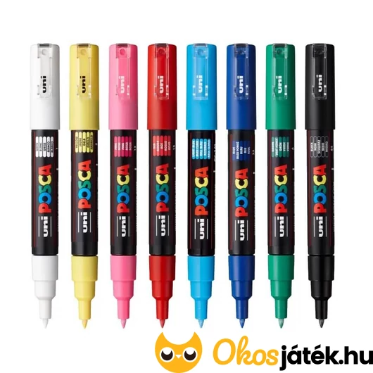 Uni Posca 8 db-os filc készlet PC-1M