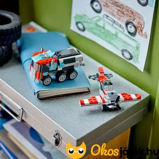 Lego Creator teherautó repülővel