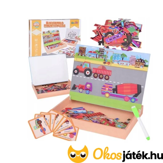 Mágneses puzzle 2 az 1-ben tartalma