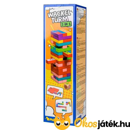 Philos 3 játék egyben: Jenga, dominó és memória
