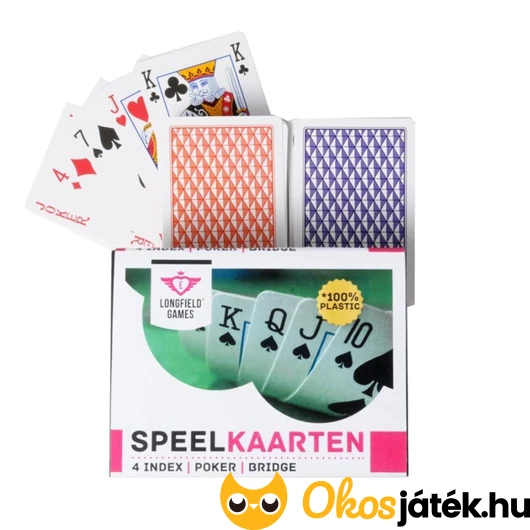 Plasztik francia kártya dupla csomag