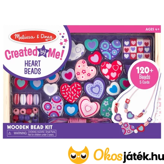 Ékszerkészítő készlet szív alakú gyöngyökkel