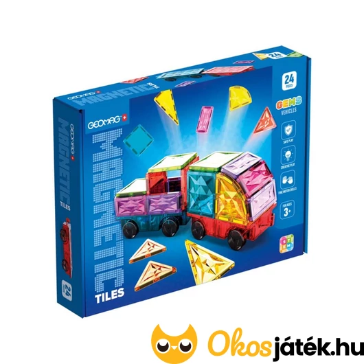 Geomag Magnetic Tiles Gems járművek