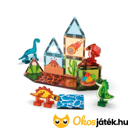 Dínós mágneses építőjáték