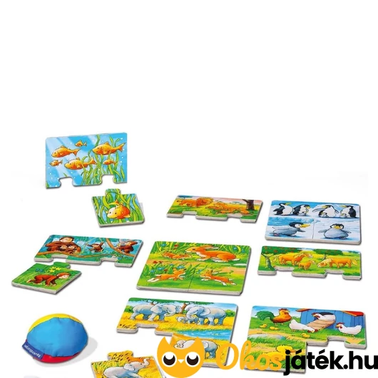 Állatos puzzle társasjáték 2 éves kortól
