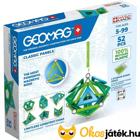 Geomag mágneses építőjáték 52 db-os