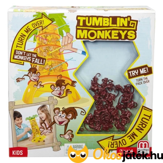 Bukfencező Majmok társasjáték doboza