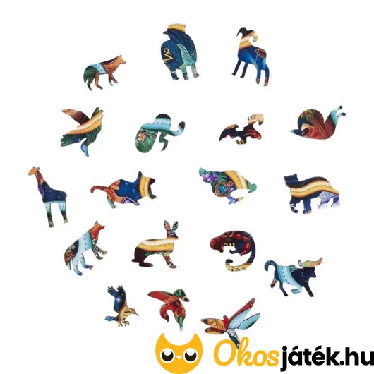 Csillagjegyes forma puzzle elemei