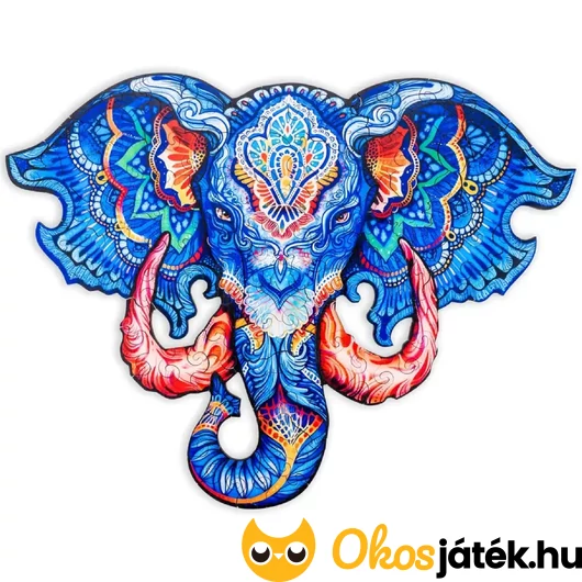 Fa puzzle gyerekeknek - Elefánt A3 méretű