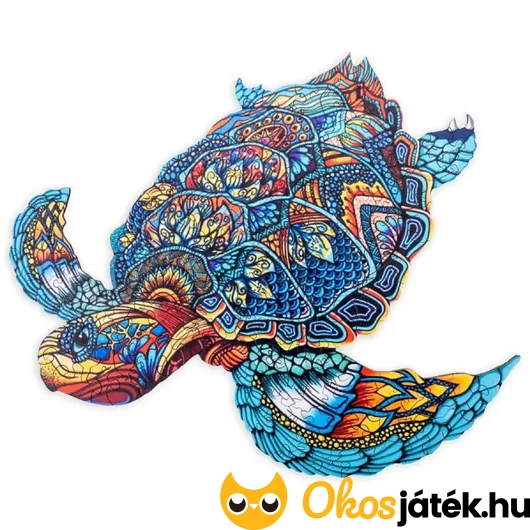 Fa puzzle felnőtteknek - teknős A3 méret