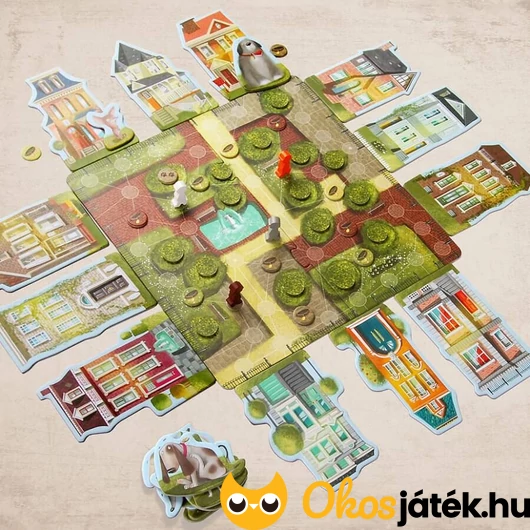 Kutyák és Otthonok társasjáték játéktere