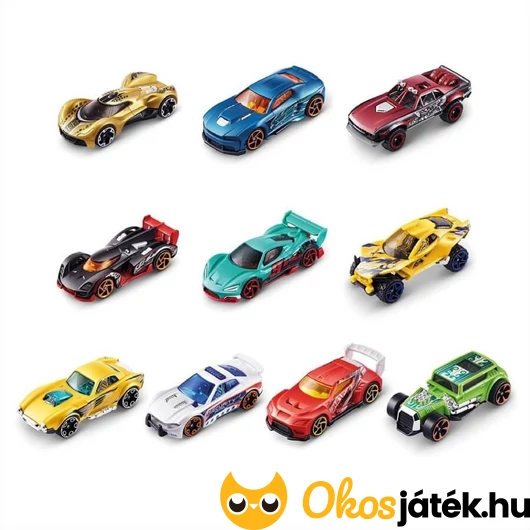 Fém kisautó készlet különböző járművekkel