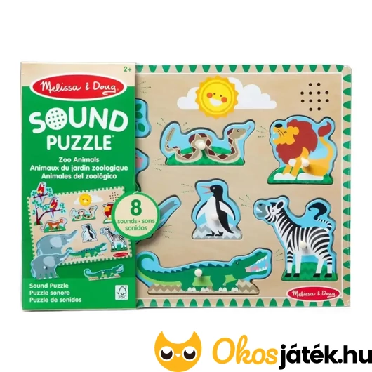 Melissa &amp; Doug hangot adó puzzle - Állatkert