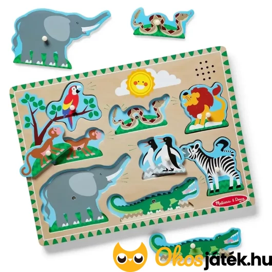 Fogantyús formaberakó puzzle - hangos puzzle 