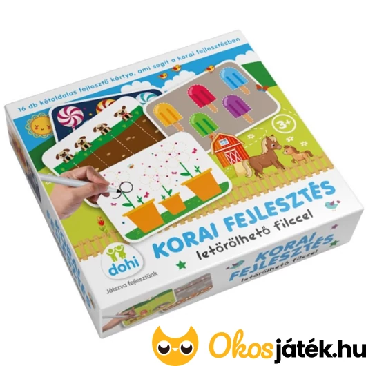 Korai fejlesztés szett letörölhető filccel, dobozban