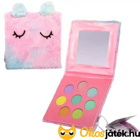 Szemhéjfesték paletta lányoknak puha szőrös tartóban